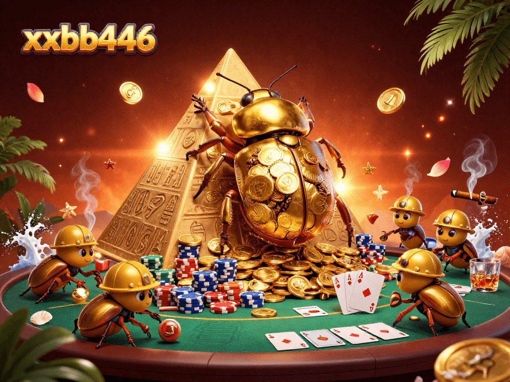 Experience the thrill of xxbb446 with golden coin adventures at this vibrant online casino scene.