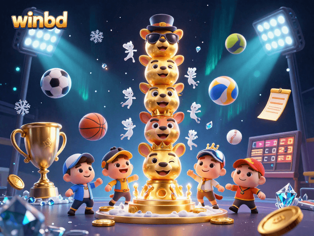 Experience the vibrant world of winbd with a dynamic display of sports betting, casino action, and thrilling graphics.