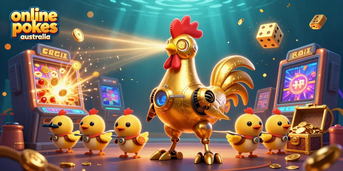 Experience online pokies Australia through a thrilling 3D adventure with vibrant characters and game elements.